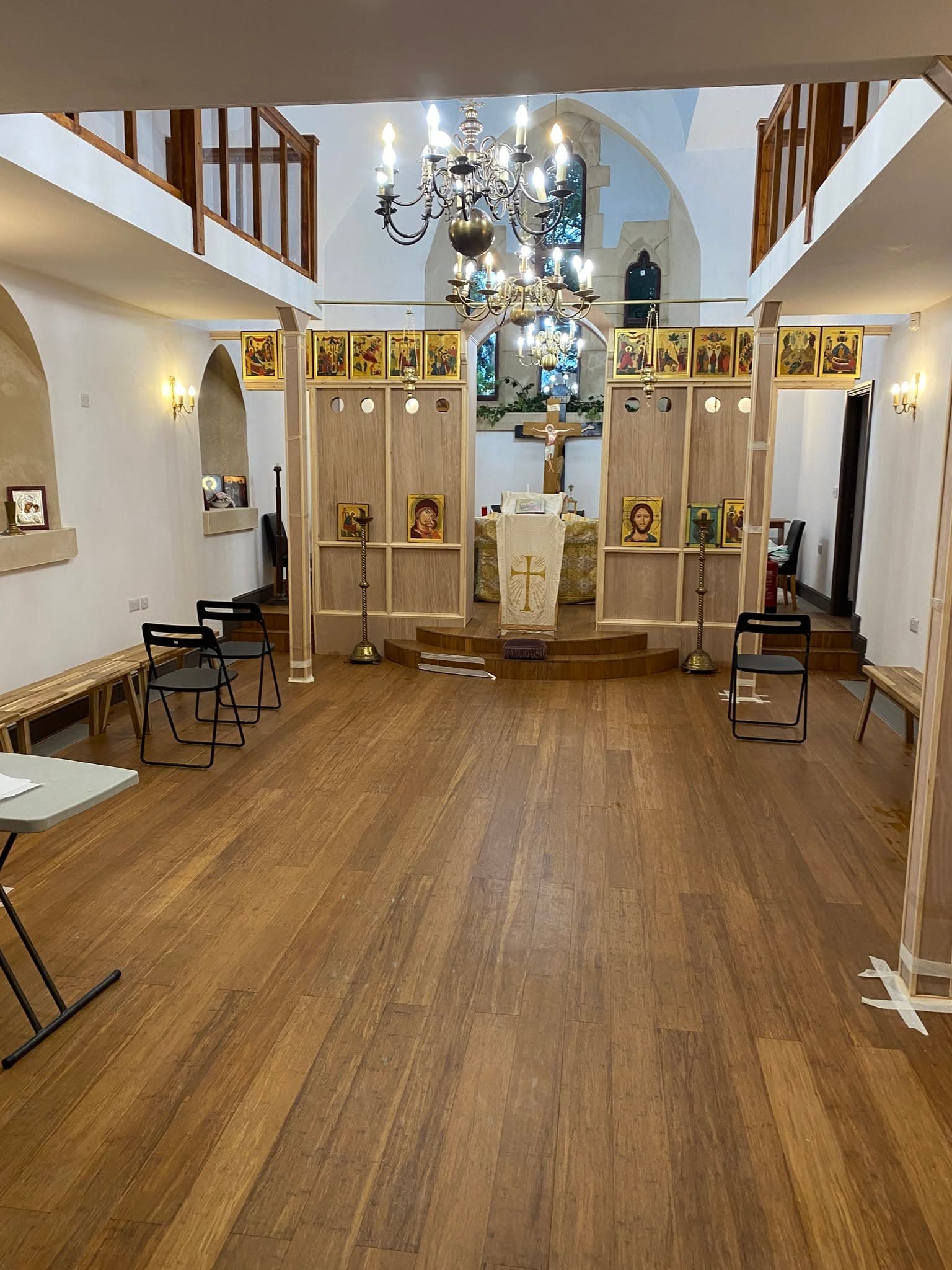 The newly installed iconostasis, 5 August 2023
