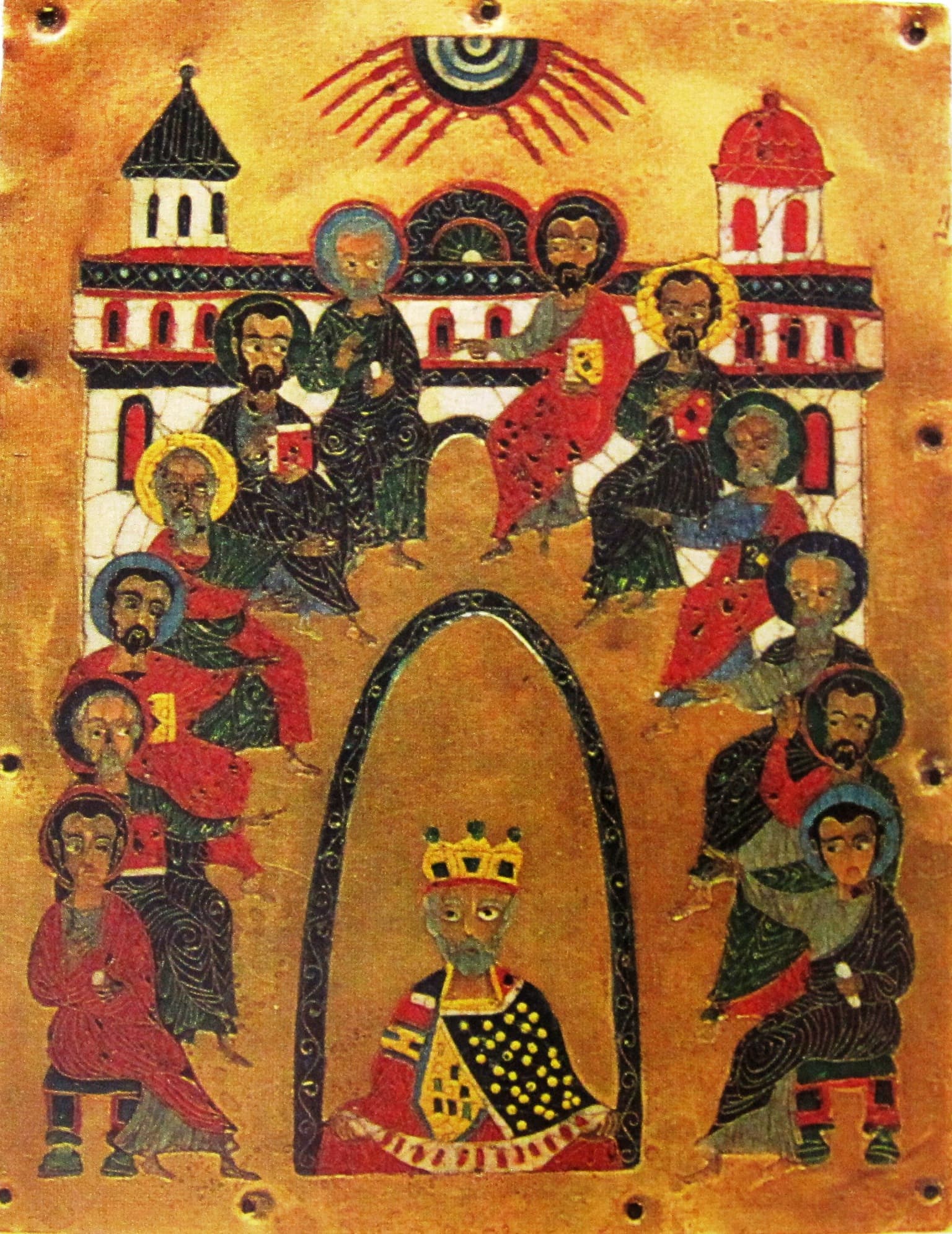 Descent of the Holy Spirit icon, 12th century. National Museum of Georgia