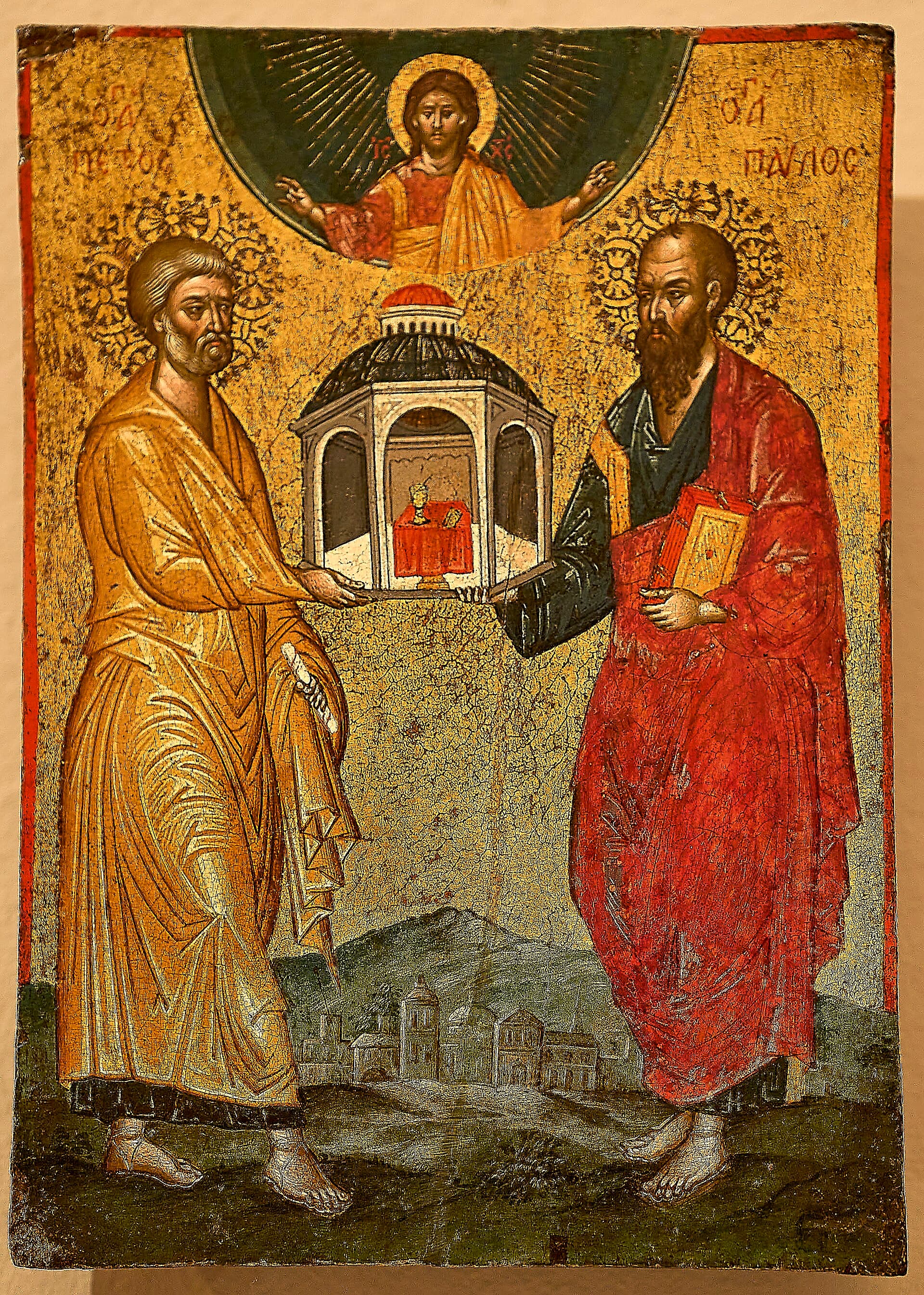 Icon depicting the Apostles Peter and Paul (Byzantine and Christian Museum of Athens, 1-15-2023)